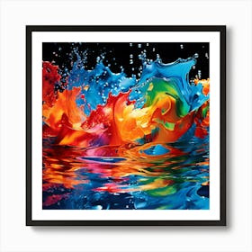 Colorful Splash 1 Art Print