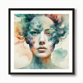 Watercolor Of A Woman 21 Art Print