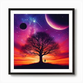 Tree In The Sky 43 Art Print