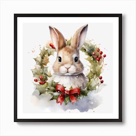 Christmas Bunny 7 Art Print