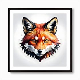 Fox Head 3 Art Print