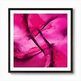 Abstract Minimalist Painting That Represents Duality, Mix Between Watercolor And Oil Paint, In Shade (26) Art Print