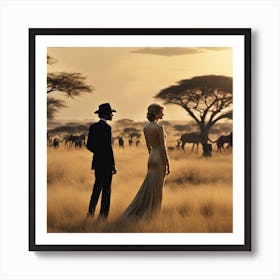 Princess Diana and Michael jackon at Ngorongoro Crater Art Print