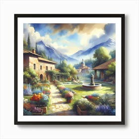 Mediterranean Garden Art Print