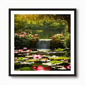 Lotus Pond 1 Art Print