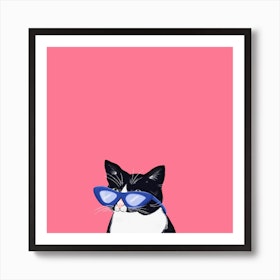 Princess Cheeto Cat Square Art Print