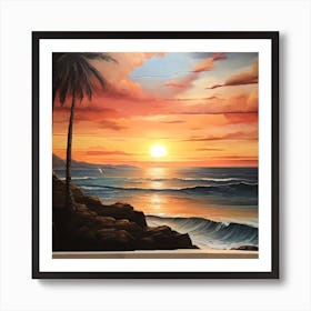 Sunset Painting Art Print