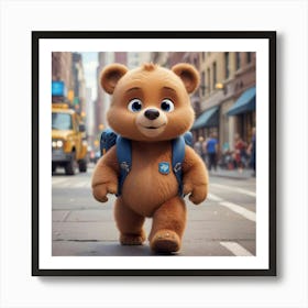 Bear In The City Art Print