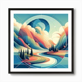 Abstract Landscape Painting 20 Art Print