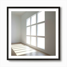 Empty Room With Windows 7 Art Print