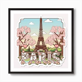 Paris Sticker Art Print