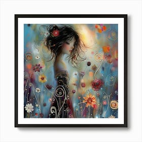 Dreaming Girl Art Print