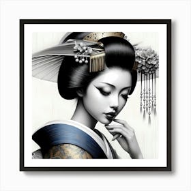 Creativel Geisha Illustration 118 Art Print