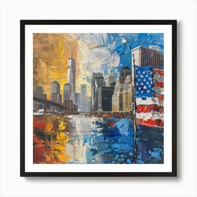 A Usa Oil Painting Illustration 1720004186 3 Art Print