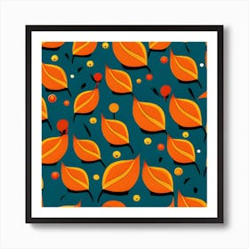 Abstract Leaf Pattern Art Print