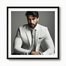 Man In White Suit 1 Art Print