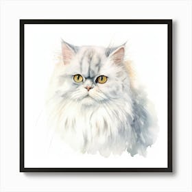 Chinchilla Persian Cat Portrait Art Print