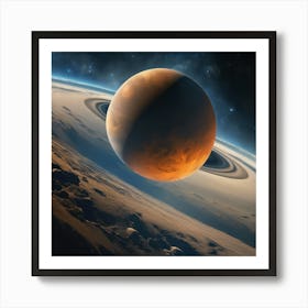 Mars In Space Art Print