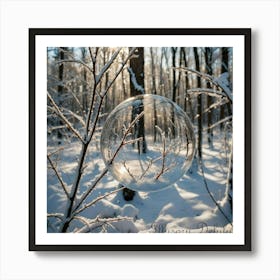 Frozen Bubbles in Winter Art Print