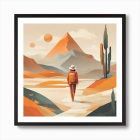 Cactus In The Desert Art Print