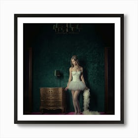 Art,Art Work,People ,Ballerina, Circus,Face, Photography, Balley Mood, Sadness, Art Print