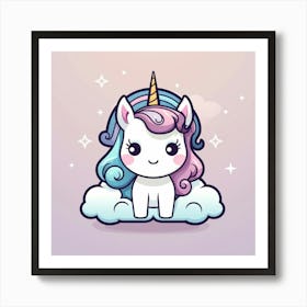 Cute Unicorn 207 Art Print