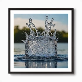 Water Splash - Water Splash Stock Videos & Royalty-Free Footage Art Print