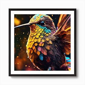 Colorful Hummingbird Art Print