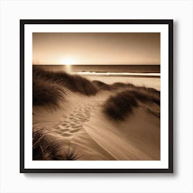 Sand Dunes At Sunset 2 Art Print