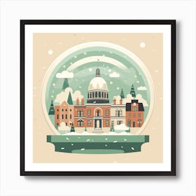 Dublin Ireland Snowglobe Art Print