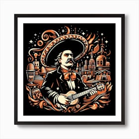 Mexican Musician Art Print