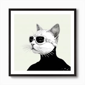 Cat In Sunglasses 4 Art Print