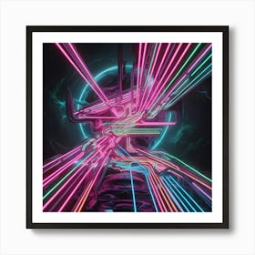 Neon Tunnel Art Print