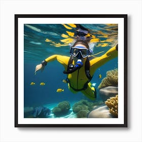 Snorkling Art Print