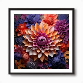 Paper Flowers 19 Art Print