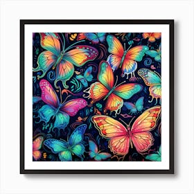 Colorful Butterflies 31 Art Print