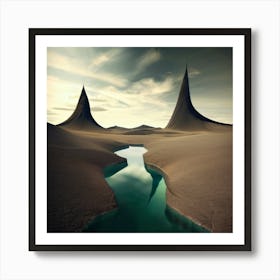 Desert Landscape - Desert Stock Videos & Royalty-Free Footage 2 Art Print