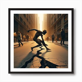 Journey Through The Crack Art Print