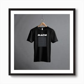 Black T - Shirt 14 Art Print