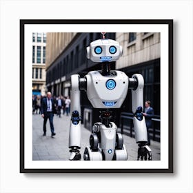 Robot On The Street 18 Art Print