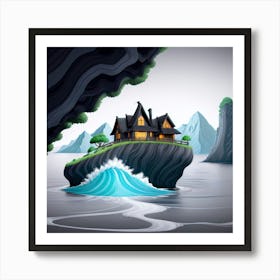 House On An Island Art Print