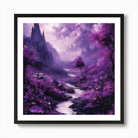 Purple Valley Art Print