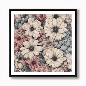 Dahlias Art Print