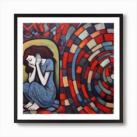 Woman In Pain Art Print