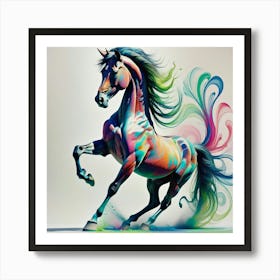 Colorful Horse 12 Art Print