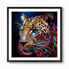 Colorful Leopard Art Print