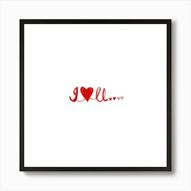 I Love You | Watercolours Art Print