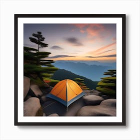 JAPANESE MOUNTAIN TENT Art Print