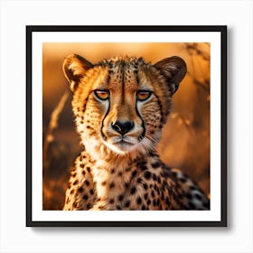 Cheetah Portrait Art Print