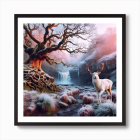 Deer In A Forest Art Print